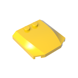 GDS-1266 - Slope Curved 4 x 4 x 2/3 Triple Curved with 2 Studs