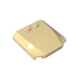GDS-1266 - Slope Curved 4 x 4 x 2/3 Triple Curved with 2 Studs