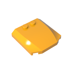 GDS-1266 - Slope Curved 4 x 4 x 2/3 Triple Curved with 2 Studs