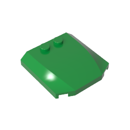 GDS-1266 - Slope Curved 4 x 4 x 2/3 Triple Curved with 2 Studs