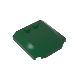 GDS-1266 - Slope Curved 4 x 4 x 2/3 Triple Curved with 2 Studs