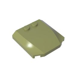 GDS-1266 - Slope Curved 4 x 4 x 2/3 Triple Curved with 2 Studs