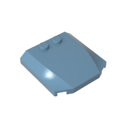 GDS-1266 - Slope Curved 4 x 4 x 2/3 Triple Curved with 2 Studs