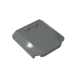 GDS-1266 - Slope Curved 4 x 4 x 2/3 Triple Curved with 2 Studs