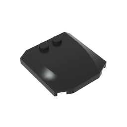 GDS-1266 - Slope Curved 4 x 4 x 2/3 Triple Curved with 2 Studs
