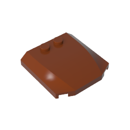 GDS-1266 - Slope Curved 4 x 4 x 2/3 Triple Curved with 2 Studs