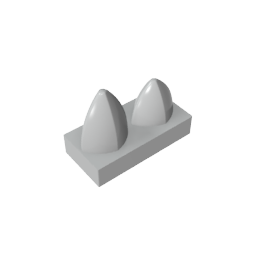 GDS-1271 - Plate 1 x 2 Special with Two Vertical Teeth