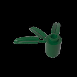 GDS-1322 - Plant, Round 1 x 1 - 3 Bamboo Leaves