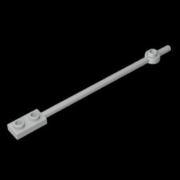 GDS-1327 - Bar 1 x 12 with 1 x 2 Plate End with Hollow Studs and 1 x 1 Round Plate End
