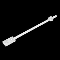 GDS-1327 - Bar 1 x 12 with 1 x 2 Plate End with Hollow Studs and 1 x 1 Round Plate End