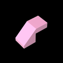 GDS-1484 - Slope 45 Degrees 2 x 1 with 2/3 Inverted Cutout and no stud