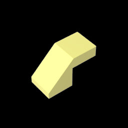 GDS-1484 - Slope 45 Degrees 2 x 1 with 2/3 Inverted Cutout and no stud