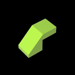 GDS-1484 - Slope 45 Degrees 2 x 1 with 2/3 Inverted Cutout and no stud
