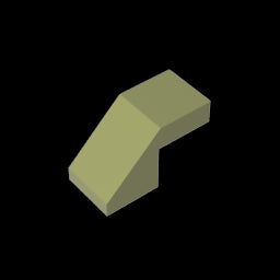 GDS-1484 - Slope 45 Degrees 2 x 1 with 2/3 Inverted Cutout and no stud
