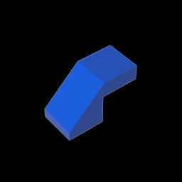 GDS-1484 - Slope 45 Degrees 2 x 1 with 2/3 Inverted Cutout and no stud
