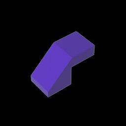 GDS-1484 - Slope 45 Degrees 2 x 1 with 2/3 Inverted Cutout and no stud