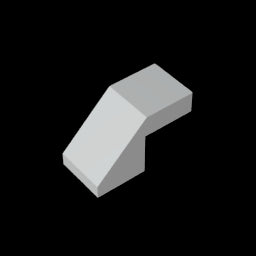 GDS-1484 - Slope 45 Degrees 2 x 1 with 2/3 Inverted Cutout and no stud