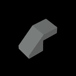 GDS-1484 - Slope 45 Degrees 2 x 1 with 2/3 Inverted Cutout and no stud