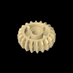 GDS-1497 - Technic Gear 20 Tooth Double Bevel with Clutch on Both Sides