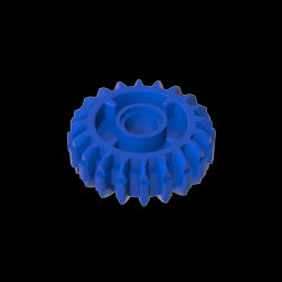 GDS-1497 - Technic Gear 20 Tooth Double Bevel with Clutch on Both Sides