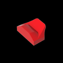 GDS-1507 - Wedge Curved 1 x 2 x 2/3 No Studs, Wing End