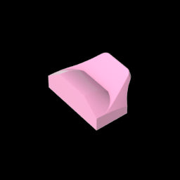 GDS-1507 - Wedge Curved 1 x 2 x 2/3 No Studs, Wing End