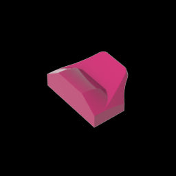 GDS-1507 - Wedge Curved 1 x 2 x 2/3 No Studs, Wing End