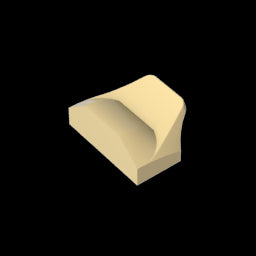 GDS-1507 - Wedge Curved 1 x 2 x 2/3 No Studs, Wing End