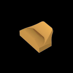 GDS-1507 - Wedge Curved 1 x 2 x 2/3 No Studs, Wing End