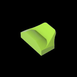 GDS-1507 - Wedge Curved 1 x 2 x 2/3 No Studs, Wing End