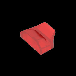 GDS-1507 - Wedge Curved 1 x 2 x 2/3 No Studs, Wing End