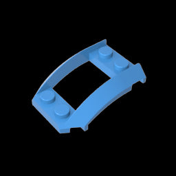 GDS-1508 - Wheel Arch, Wedge 4 x 3 Open with Cutout and Four Studs