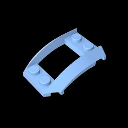 GDS-1508 - Wheel Arch, Wedge 4 x 3 Open with Cutout and Four Studs