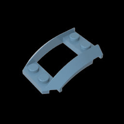GDS-1508 - Wheel Arch, Wedge 4 x 3 Open with Cutout and Four Studs