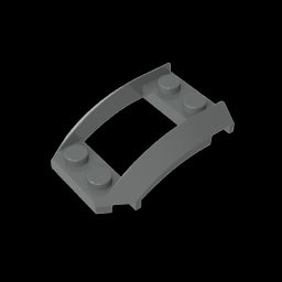 GDS-1508 - Wheel Arch, Wedge 4 x 3 Open with Cutout and Four Studs