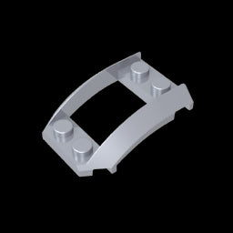 GDS-1508 - Wheel Arch, Wedge 4 x 3 Open with Cutout and Four Studs
