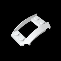 GDS-1508 - Wheel Arch, Wedge 4 x 3 Open with Cutout and Four Studs