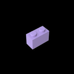 GDS-1545 - Brick 1 x 2 without Bottom Tube