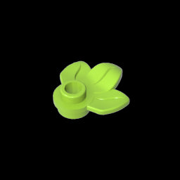 GDS-1576 - Plant, Plate 1 x 1 Round with 3 Leaves