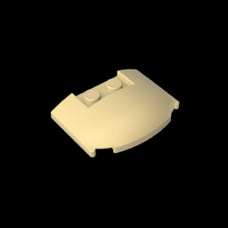 GDS-1577 - Slope Curved 3 x 4 x 2/3 Triple Curved with 2 Sunk Studs