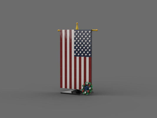 MOC-161100 US Flag & Wreath (addon for my Bald Eagle MOC)