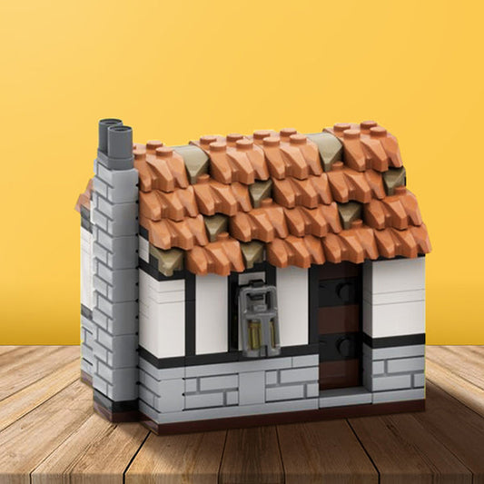 MOC-139130 Medieval Small House Compatible with Lion Knight Castle