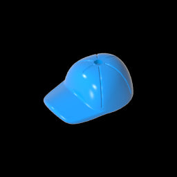 GDS-2029 - Minifig Cap Short Curved Bill with Seams and Hole on Top