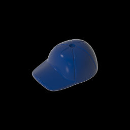 GDS-2029 - Minifig Cap Short Curved Bill with Seams and Hole on Top