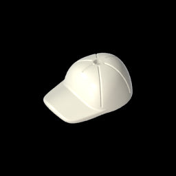 GDS-2029 - Minifig Cap Short Curved Bill with Seams and Hole on Top