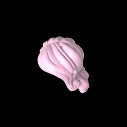 GDS-2086 - Minidoll Hair Long Wavy, Right Side Part, with Short Sides, 2 Holes - 1 each on Top and Side (Ariel)