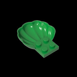 GDS-2092 - Animal Body Part, Clam / Scallop Half Shell with 4 Studs