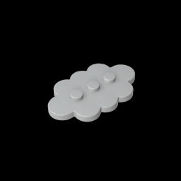 GDS-2138 - Plate Special 3 x 5 Cloud with 3 Center Studs