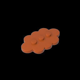 GDS-2138 - Plate Special 3 x 5 Cloud with 3 Center Studs