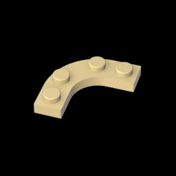 GDS-2191 - Plate Round Corner 3 x 3 with 2 x 2 Round Cutout